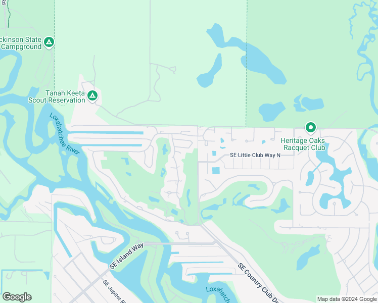 map of restaurants, bars, coffee shops, grocery stores, and more near 9213 Southeast Deerberry Place in Tequesta