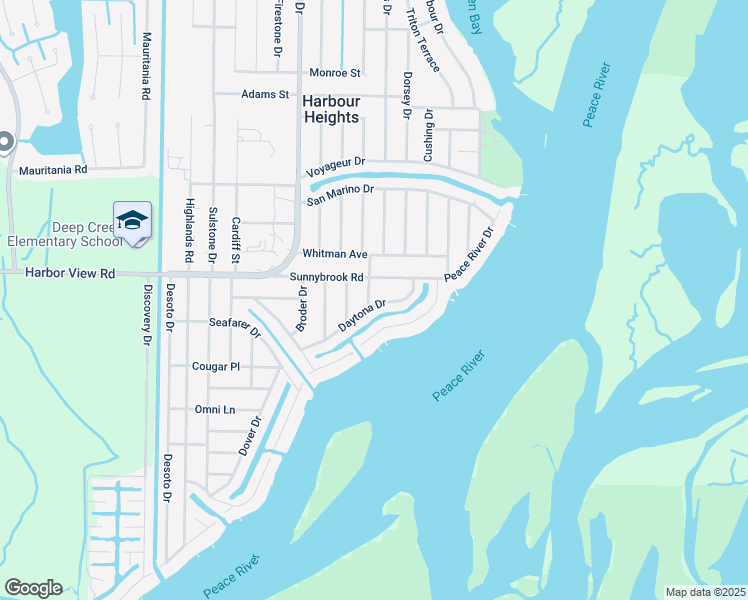 map of restaurants, bars, coffee shops, grocery stores, and more near 3172 Trevino Terrace in Punta Gorda