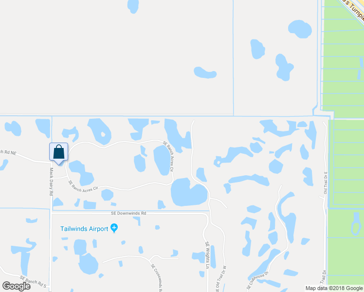 map of restaurants, bars, coffee shops, grocery stores, and more near 2734 Southeast Ranch Acres Circle in Jupiter