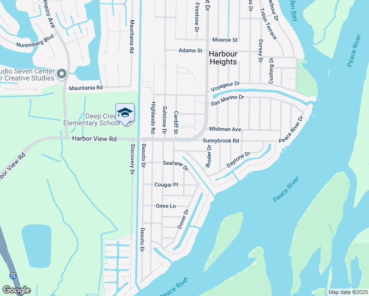 map of restaurants, bars, coffee shops, grocery stores, and more near 27109 Ann Arbor Avenue in Punta Gorda