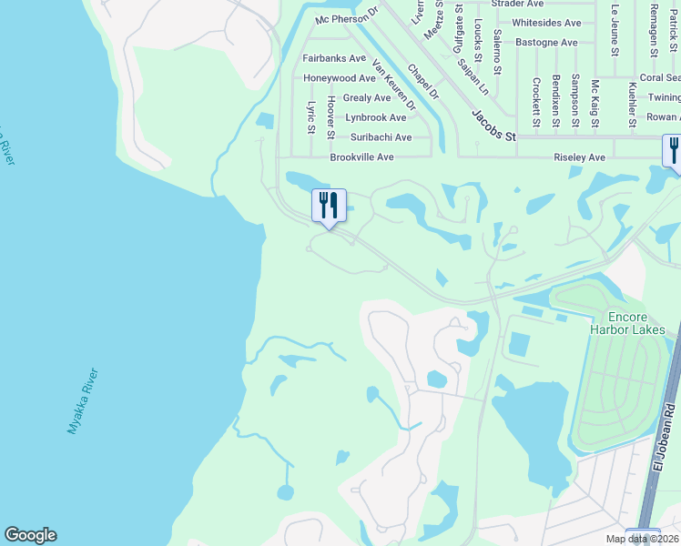map of restaurants, bars, coffee shops, grocery stores, and more near 3204 Bay Ridge Way in Port Charlotte