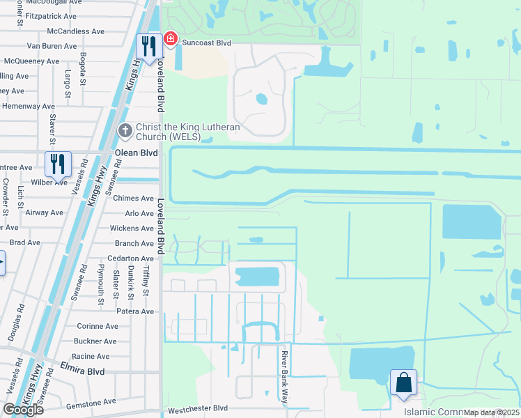 map of restaurants, bars, coffee shops, grocery stores, and more near in PT CHARLOTTE