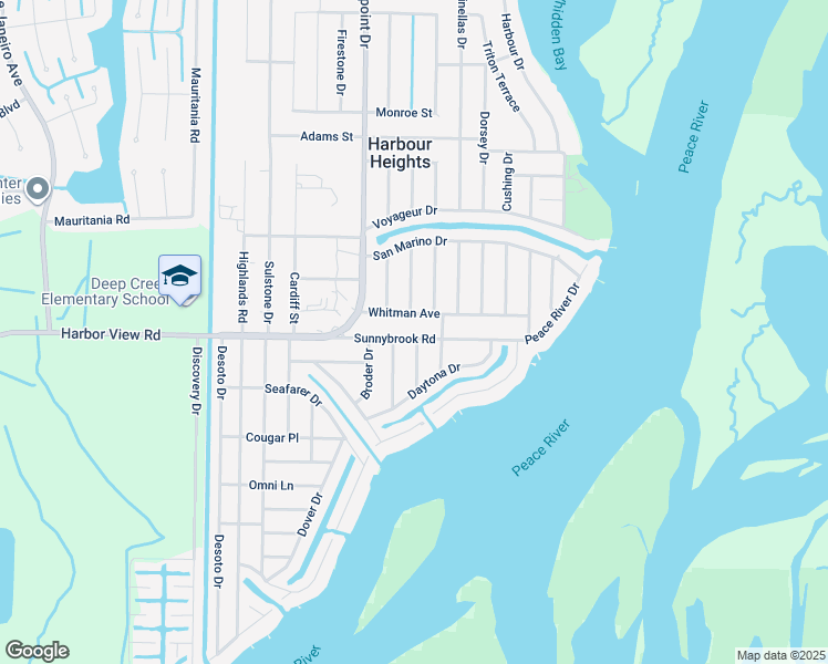 map of restaurants, bars, coffee shops, grocery stores, and more near 27201 Whitman Avenue in Punta Gorda