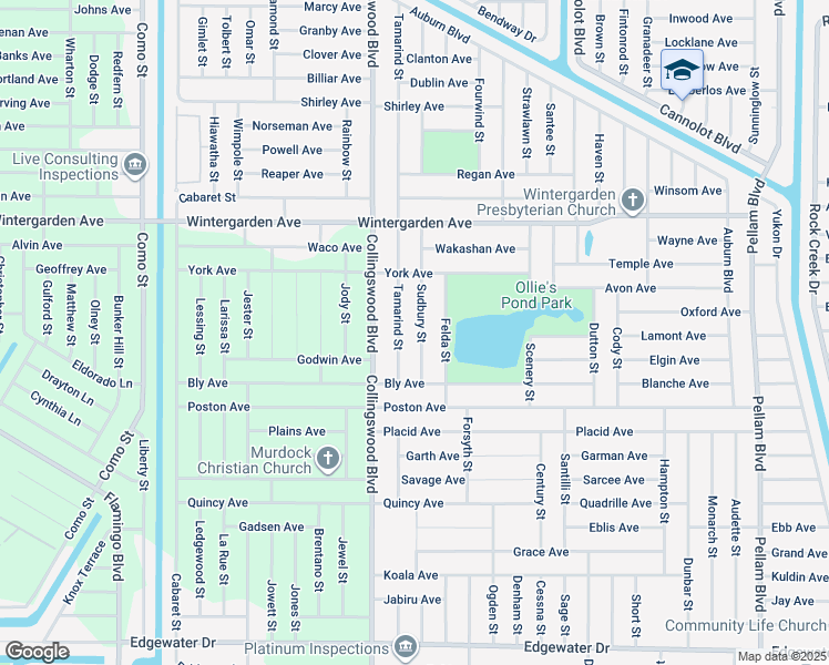 map of restaurants, bars, coffee shops, grocery stores, and more near 3141 Sudbury Street in Port Charlotte