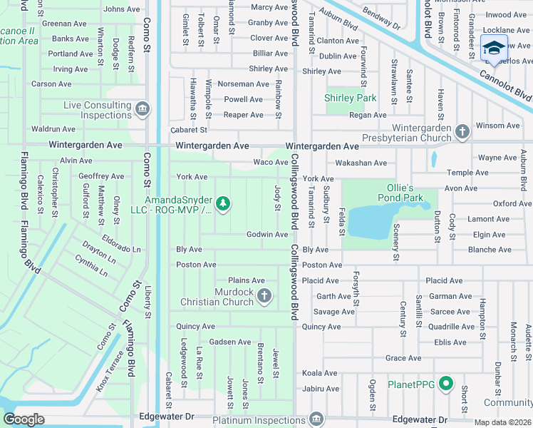 map of restaurants, bars, coffee shops, grocery stores, and more near 3136 Breckinridge Street in Port Charlotte