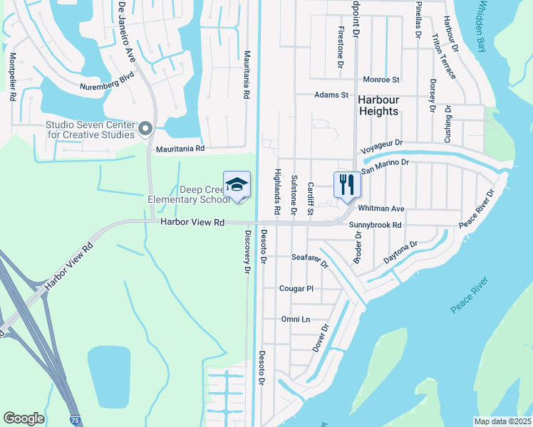 map of restaurants, bars, coffee shops, grocery stores, and more near 27000 Sunnybrook Road in Punta Gorda