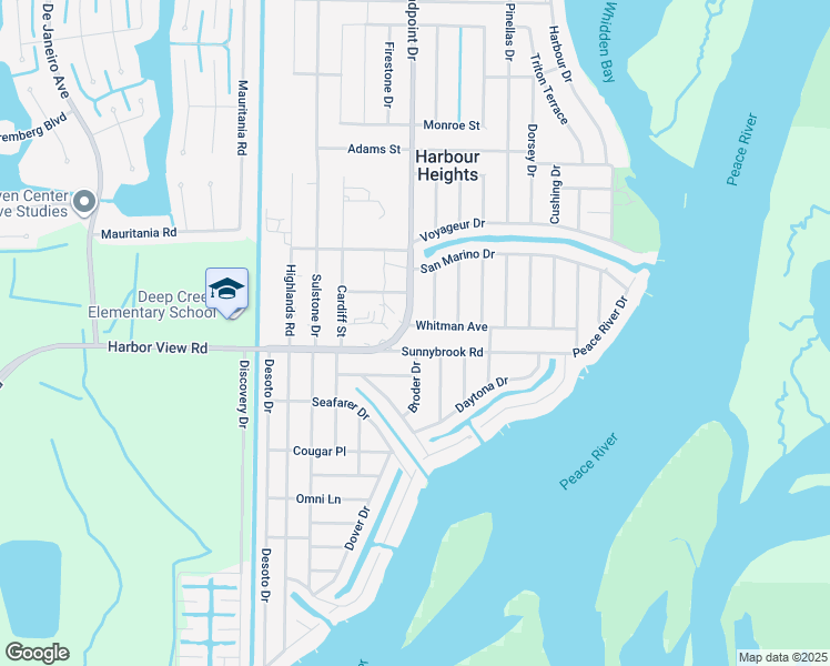 map of restaurants, bars, coffee shops, grocery stores, and more near 27161 Whitman Ave in Punta Gorda