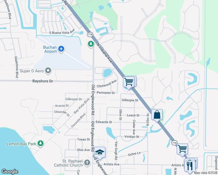 map of restaurants, bars, coffee shops, grocery stores, and more near 26 Tiffany Street in Englewood