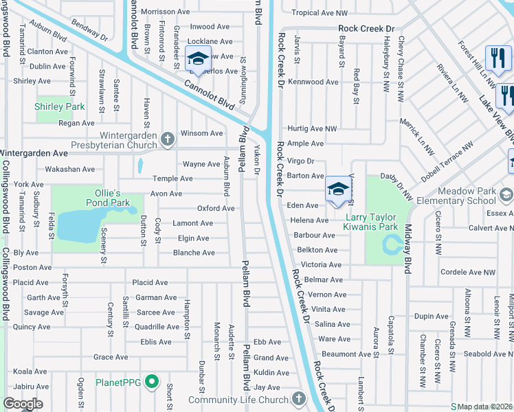 map of restaurants, bars, coffee shops, grocery stores, and more near 3111 Yukon Dr in Port Charlotte