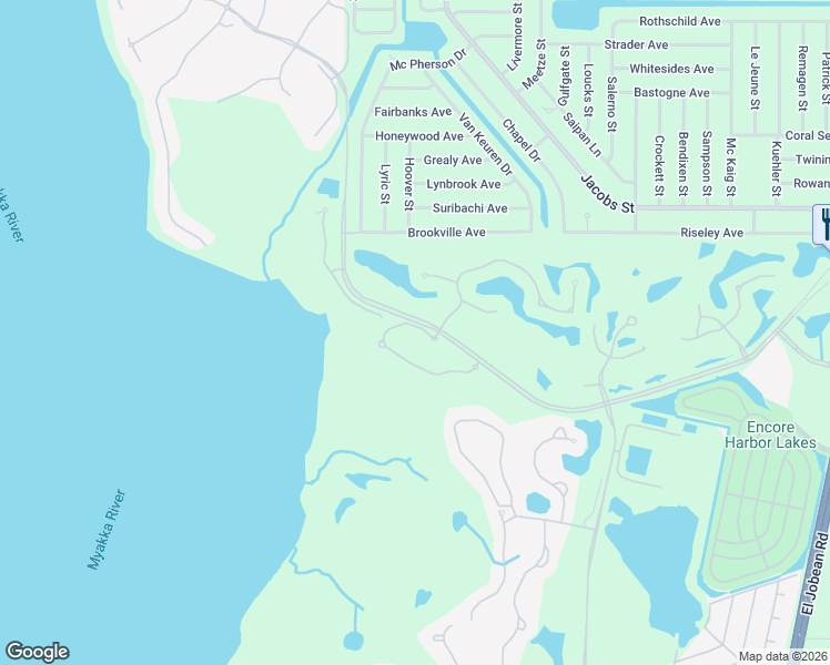 map of restaurants, bars, coffee shops, grocery stores, and more near 3250 Bay Ridge Way in Port Charlotte