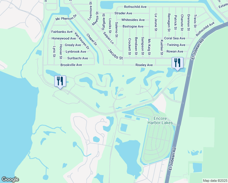 map of restaurants, bars, coffee shops, grocery stores, and more near 13945 Long Lake Lane in Port Charlotte
