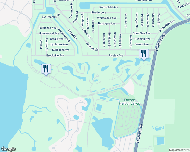 map of restaurants, bars, coffee shops, grocery stores, and more near 3121 Club Drive in Port Charlotte