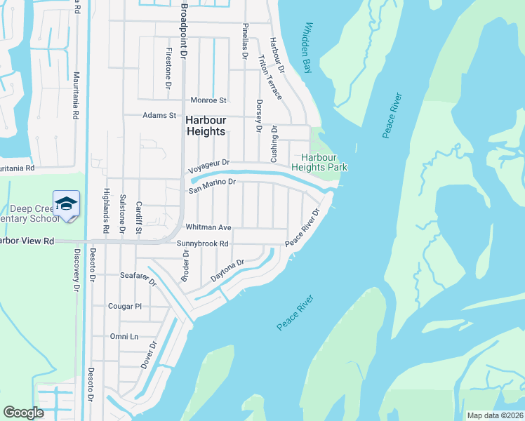 map of restaurants, bars, coffee shops, grocery stores, and more near 3066 Daffodil Terrace in Punta Gorda
