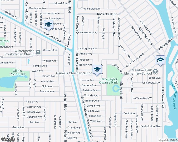 map of restaurants, bars, coffee shops, grocery stores, and more near 1225 Armsdale Avenue in Port Charlotte