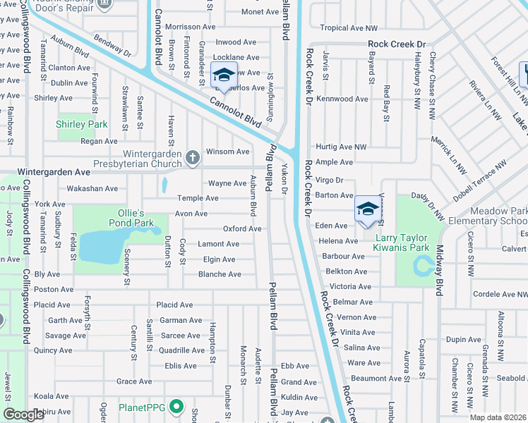 map of restaurants, bars, coffee shops, grocery stores, and more near 3093 Pellam Boulevard in Port Charlotte