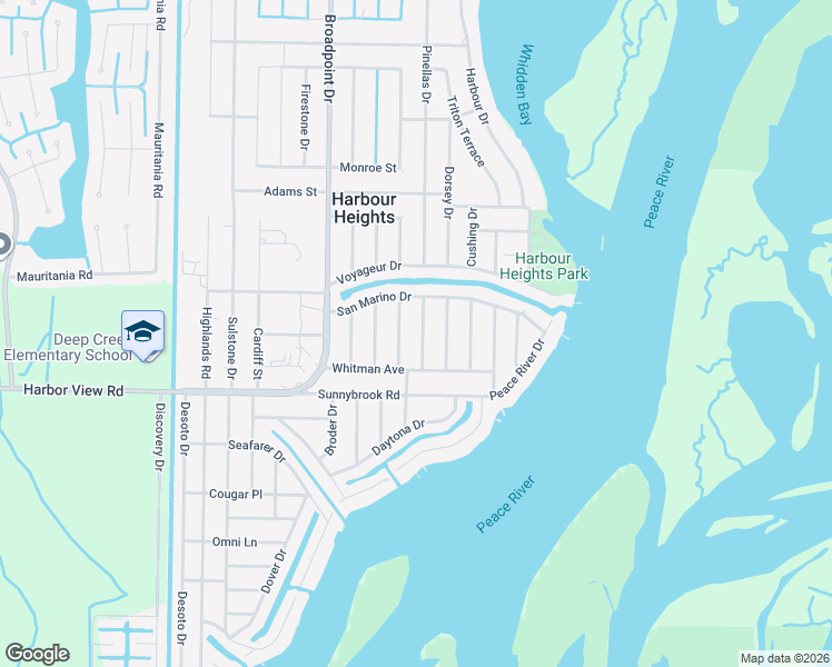 map of restaurants, bars, coffee shops, grocery stores, and more near 3059 Perdue Terrace in Punta Gorda