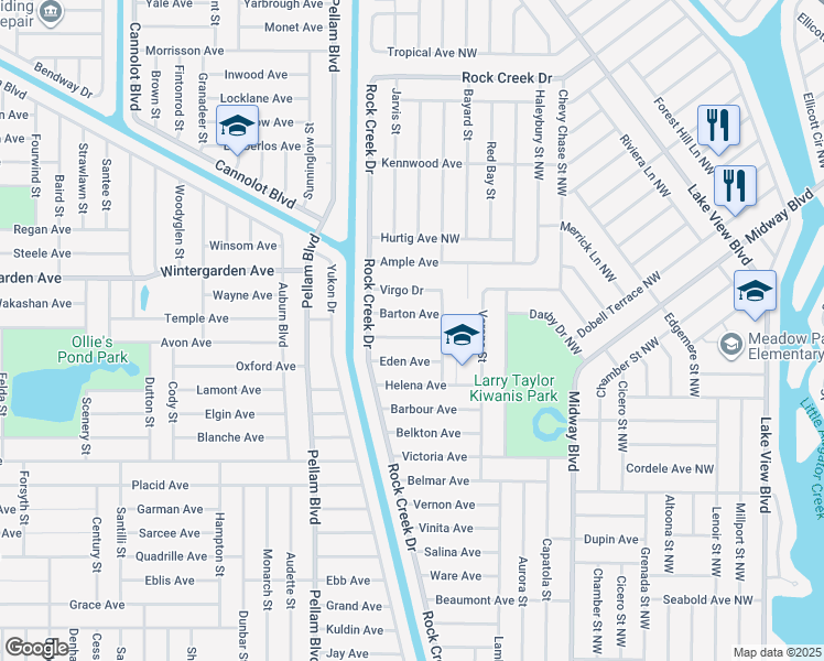 map of restaurants, bars, coffee shops, grocery stores, and more near 1256 Armsdale Avenue in Port Charlotte