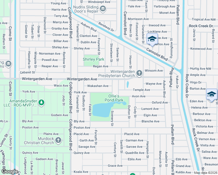 map of restaurants, bars, coffee shops, grocery stores, and more near 18182 Wakashan Avenue in Port Charlotte