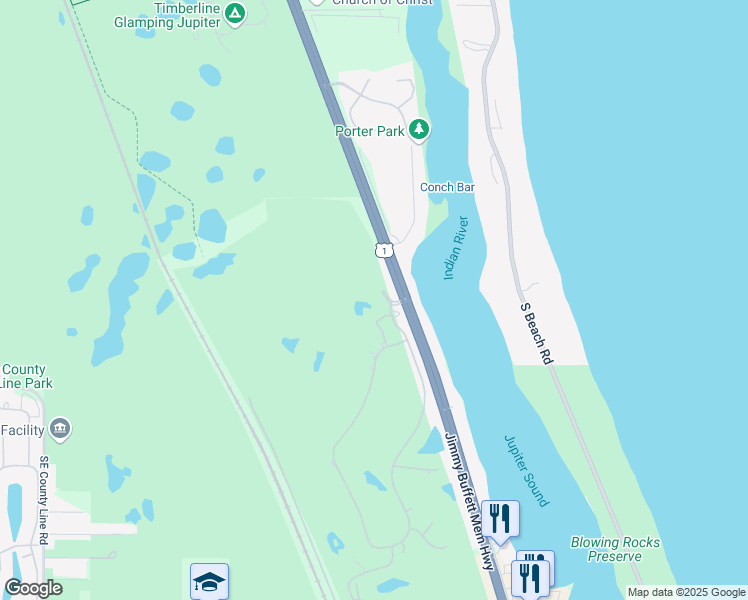 map of restaurants, bars, coffee shops, grocery stores, and more near 11830 Southeast Hill Club Terrace in Tequesta