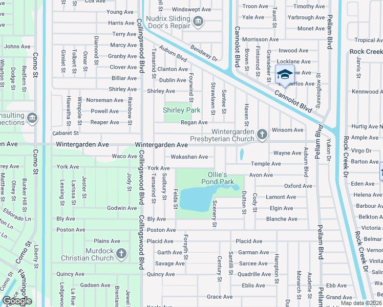 map of restaurants, bars, coffee shops, grocery stores, and more near 18134 Wakashan Avenue in Port Charlotte