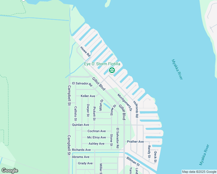 map of restaurants, bars, coffee shops, grocery stores, and more near 3061 Montgomery Drive in Port Charlotte