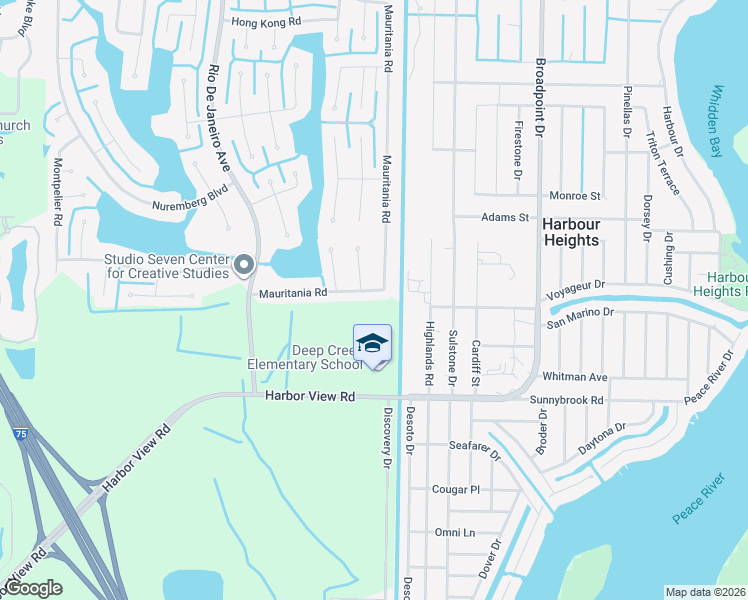 map of restaurants, bars, coffee shops, grocery stores, and more near 26900 Harbor View Road in Punta Gorda
