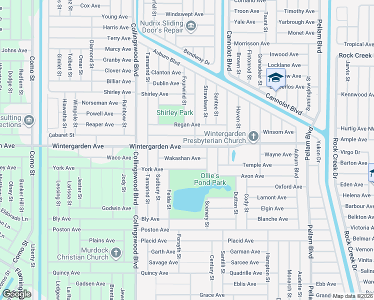map of restaurants, bars, coffee shops, grocery stores, and more near 18134 Wakashan Avenue in Port Charlotte