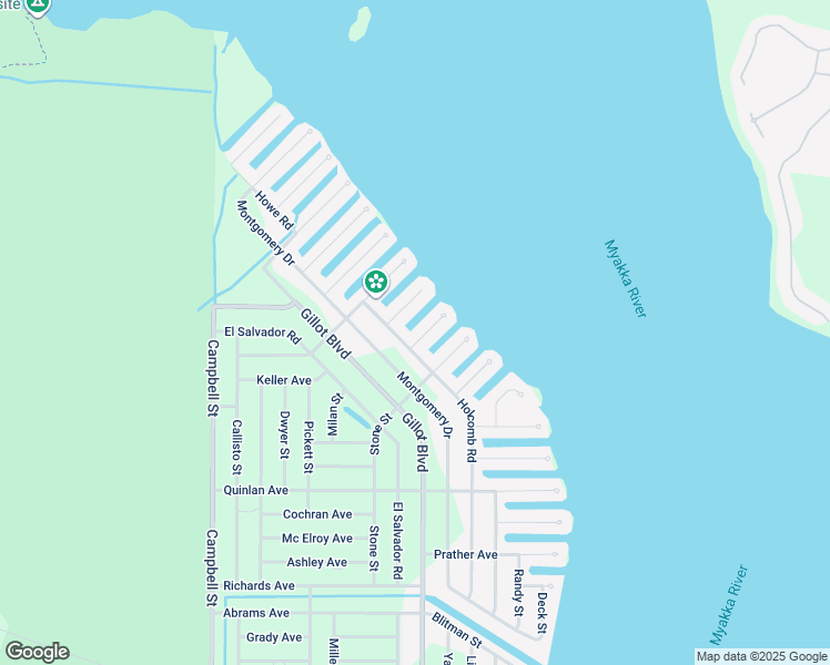 map of restaurants, bars, coffee shops, grocery stores, and more near 3075 Holcomb Road in Port Charlotte