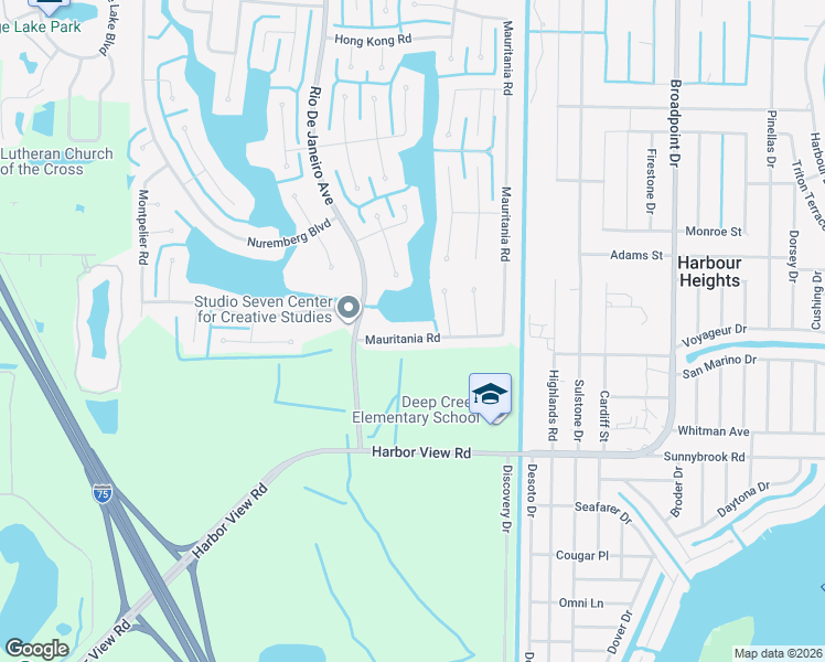 map of restaurants, bars, coffee shops, grocery stores, and more near 2729 Mauritania Road in Punta Gorda