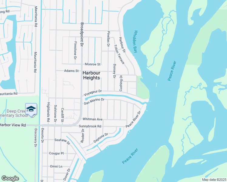 map of restaurants, bars, coffee shops, grocery stores, and more near 2478 Dorsey Drive in Punta Gorda