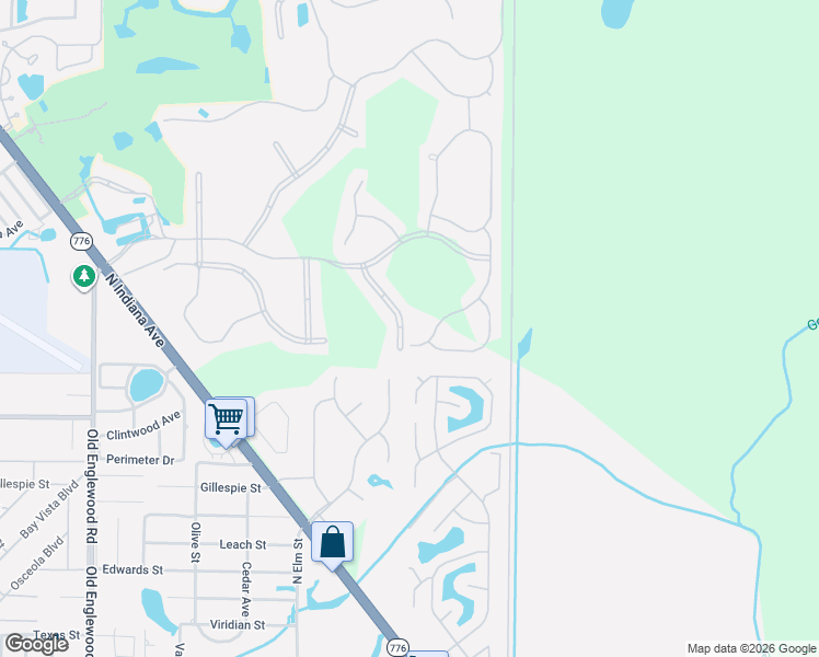 map of restaurants, bars, coffee shops, grocery stores, and more near 27439 Hole In One Place in Englewood