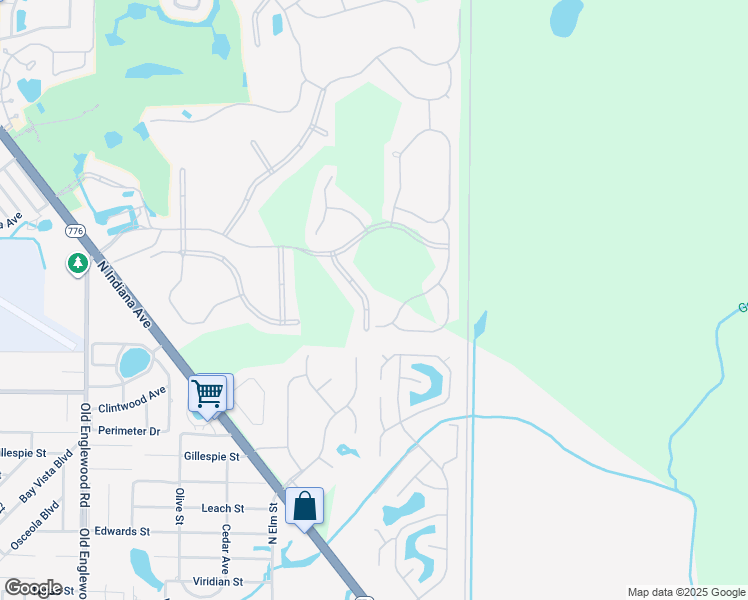 map of restaurants, bars, coffee shops, grocery stores, and more near 27439 Hole In One Place in Englewood