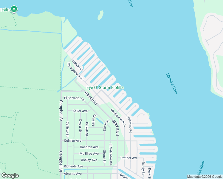 map of restaurants, bars, coffee shops, grocery stores, and more near 2541 Klass Terrace in Port Charlotte
