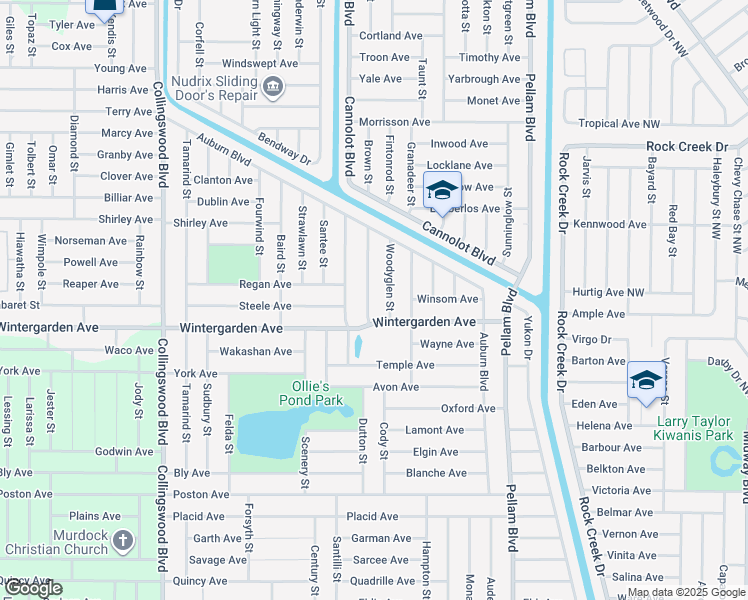 map of restaurants, bars, coffee shops, grocery stores, and more near 2498 Haven Street in Port Charlotte