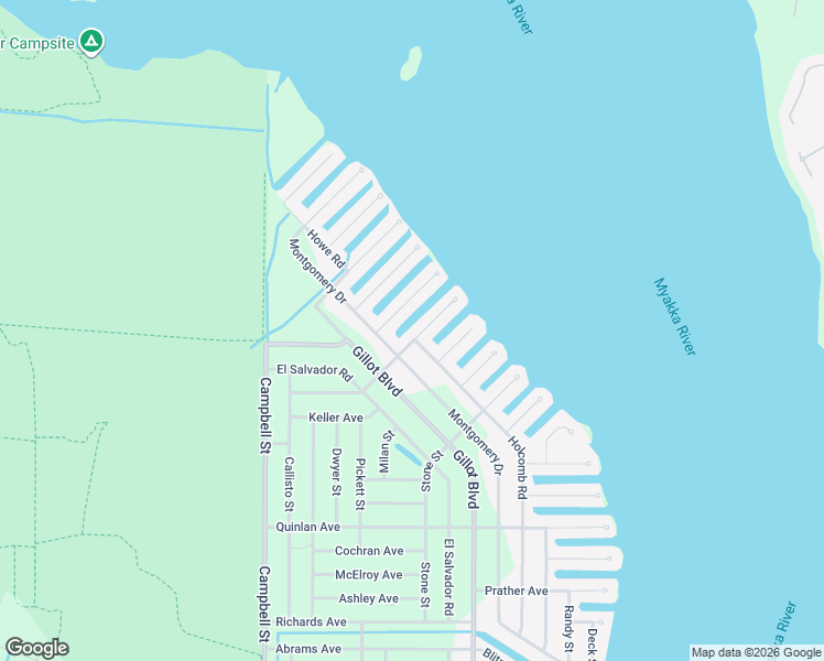 map of restaurants, bars, coffee shops, grocery stores, and more near 2539 Dixon Terrace in Port Charlotte