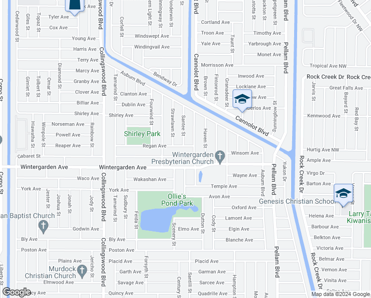 map of restaurants, bars, coffee shops, grocery stores, and more near 18231 Regan Avenue in Port Charlotte