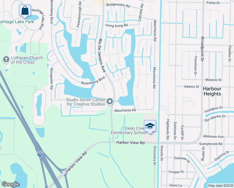 map of restaurants, bars, coffee shops, grocery stores, and more near 2442 Rio De Janeiro Avenue in Punta Gorda