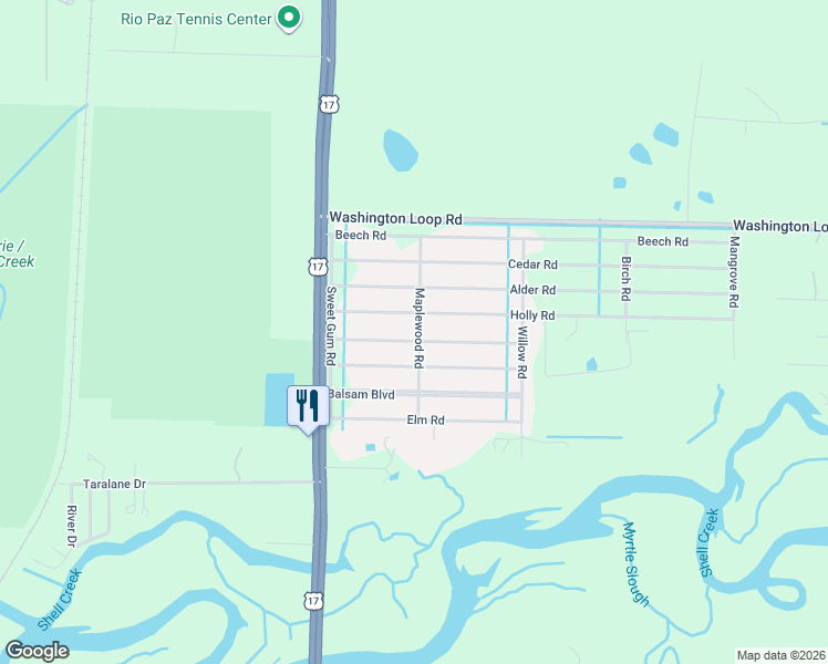 map of restaurants, bars, coffee shops, grocery stores, and more near 30114 Red Pine Road in Punta Gorda