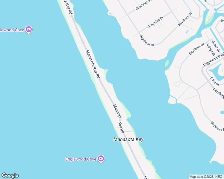 map of restaurants, bars, coffee shops, grocery stores, and more near 7805 Manasota Key Road in Englewood