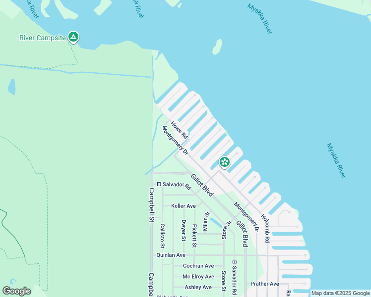 map of restaurants, bars, coffee shops, grocery stores, and more near 2496 Vance Terrace in Port Charlotte