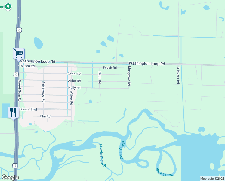 map of restaurants, bars, coffee shops, grocery stores, and more near 30459 Holly Road in Punta Gorda