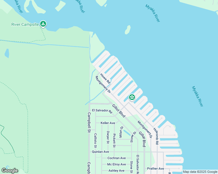 map of restaurants, bars, coffee shops, grocery stores, and more near 2496 Vance Terrace in Port Charlotte