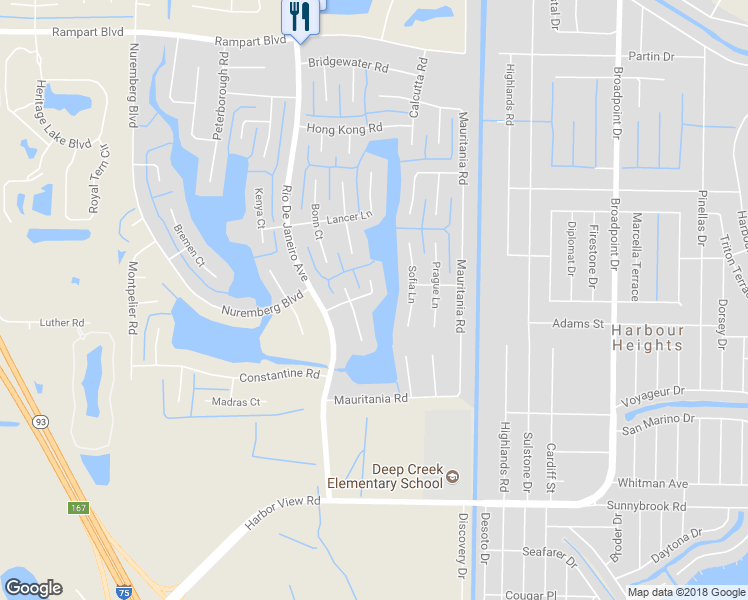 map of restaurants, bars, coffee shops, grocery stores, and more near 26357 Madagascar Road in Punta Gorda
