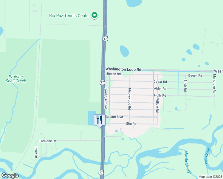 map of restaurants, bars, coffee shops, grocery stores, and more near 30019 Alder Road in Punta Gorda