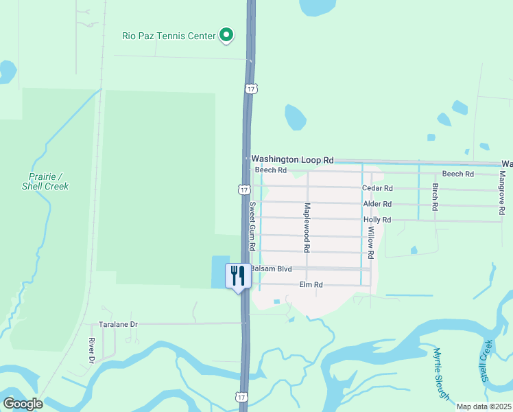 map of restaurants, bars, coffee shops, grocery stores, and more near 30019 Alder Road in Punta Gorda