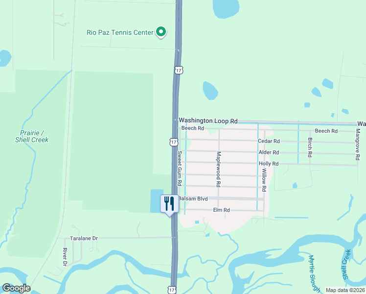 map of restaurants, bars, coffee shops, grocery stores, and more near 30019 Alder Road in Punta Gorda