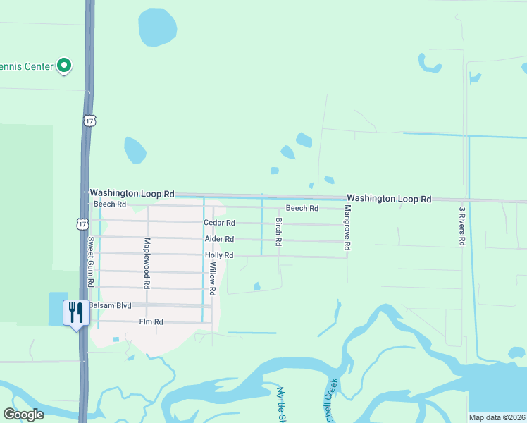 map of restaurants, bars, coffee shops, grocery stores, and more near 30361 Beech Road in Punta Gorda