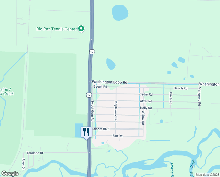 map of restaurants, bars, coffee shops, grocery stores, and more near 30103 Beech Road in Punta Gorda