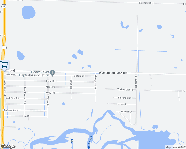 map of restaurants, bars, coffee shops, grocery stores, and more near 30505 Beech Road in Punta Gorda
