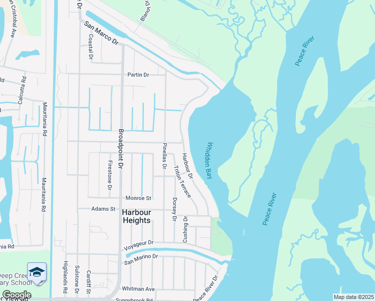 map of restaurants, bars, coffee shops, grocery stores, and more near 2316 Harbour Drive in Punta Gorda